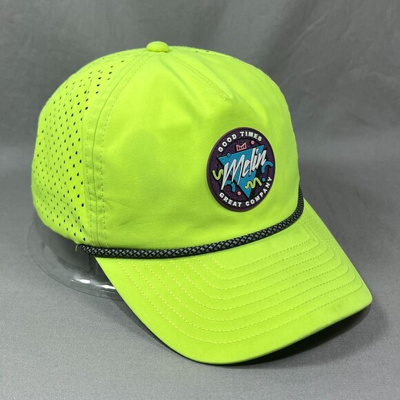 Melin Coronado Hydro Neon Snapback 58cm Hat Patch Adjustable Golf Pocket Mens